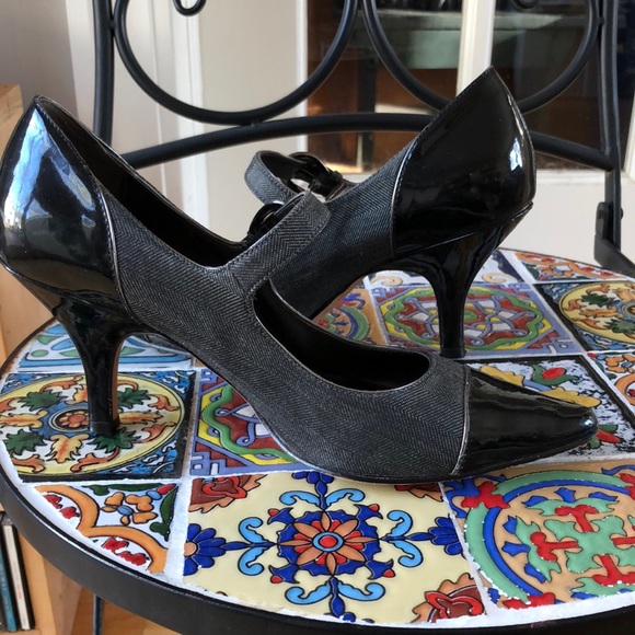 Circa Joan & David 7M Maryjane black/tweed pump - Picture 3 of 7